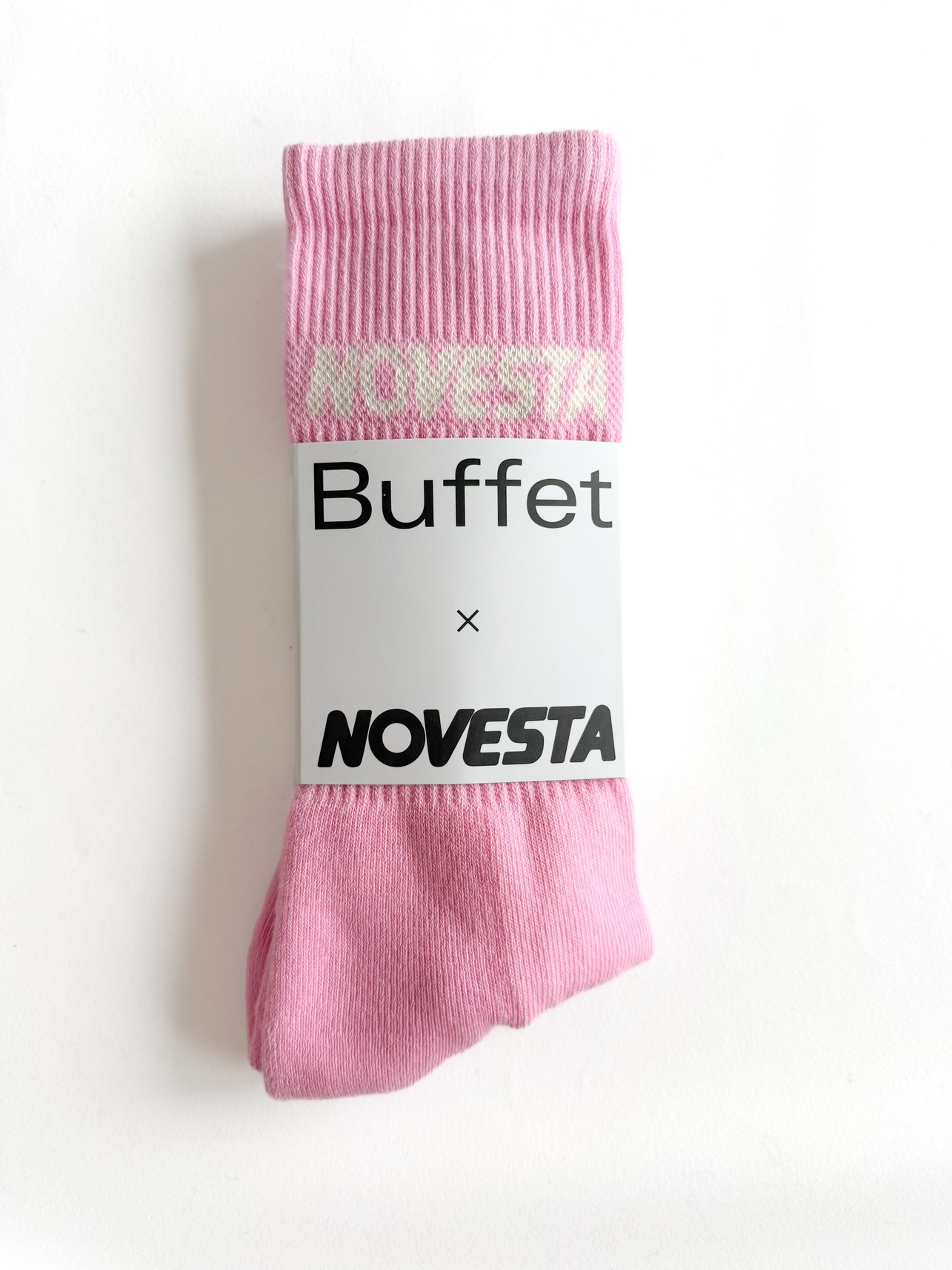 Picture of Buffet x Novesta Rib logo socks pink